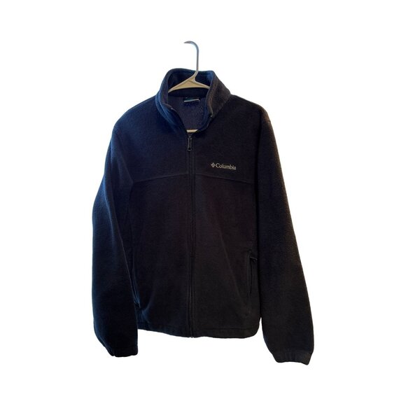 Columbia Mens Medium Black Full-Zip Fleece Jacket With Pockets - Picture 2 of 4